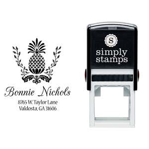 Nichols Pineapple Address Stamp Body and Design