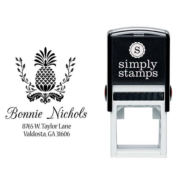 Nichols Pineapple Address Stamp Body and Design