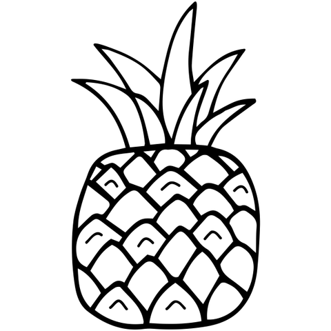 Square Pineapple Craft Stamp
