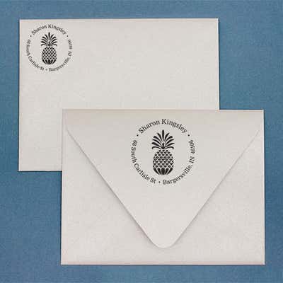 Fancy Pineapple Return Address Stamp - alternate view