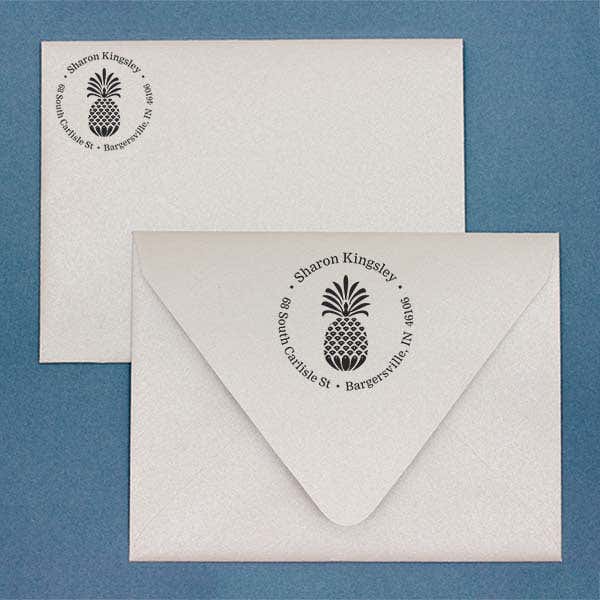Fancy Pineapple Return Address Stamp