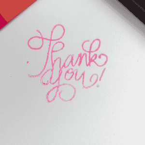 Pink Craft Ink Impression 