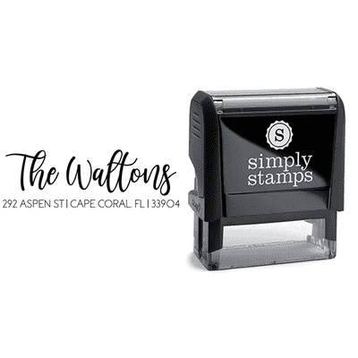 Playful Script Custom Address Stamp - alternate view