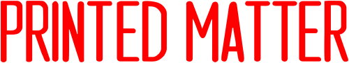 PRINTED MATTER Stock Stamp