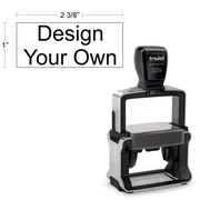 Customizable Trodat Professional 5204 Heavy Duty Self-Inking Stamp with Stainless Steel Frame and 1" x 2 3/8" Impression Size