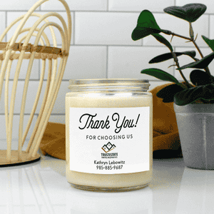 Custom Realty Candle Thank You Lifestyle