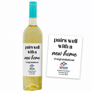 Pairs Well With New Home Realtor Custom Wine Label