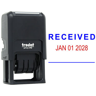 Self-Inking Received Stamp with Date - alternate view