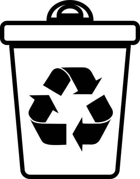 Recycle Can Rubber Stamp