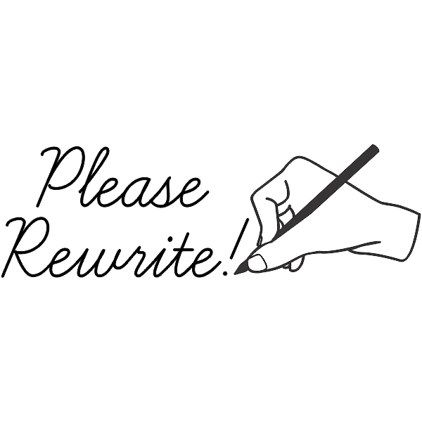 Please Rewrite Teacher Grading Stamp
