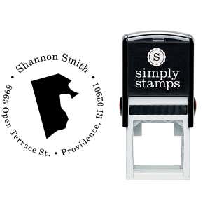 Rhode Island Round Address Stamp Body and Design