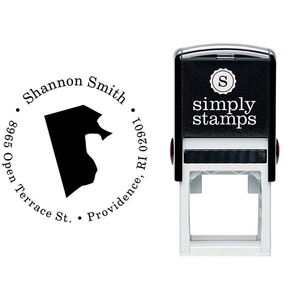 Rhode Island Round Address Stamp Body and Design