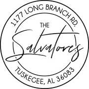 Salvatore Round Script Address Stamp