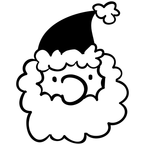 Santa Craft Rubber Stamp