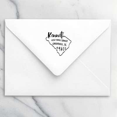 Custom South Carolina Address Stamp - alternate view