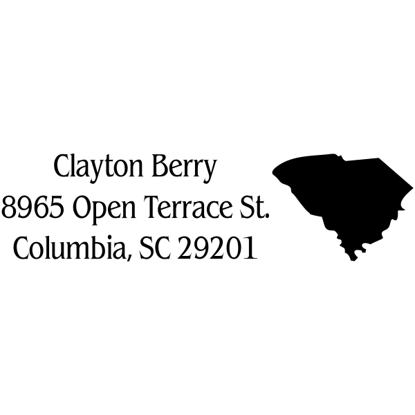 South Carolina Custom Address Stamper