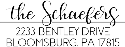 Schaefers Script Return Address Stamp