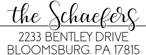 Schaefers Script Return Address Stamp