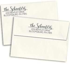 Schaefers Script Return Address Stamp