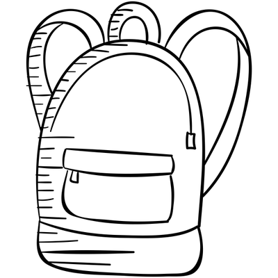 School Backpack Craft Stamp