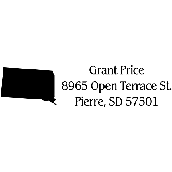 South Dakota Return Address Stamp