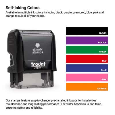 Self-Inking Logo Address Stamp - alternate view