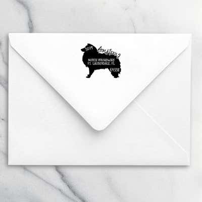 Shetland Sheep Dog Address Stamp - alternate view