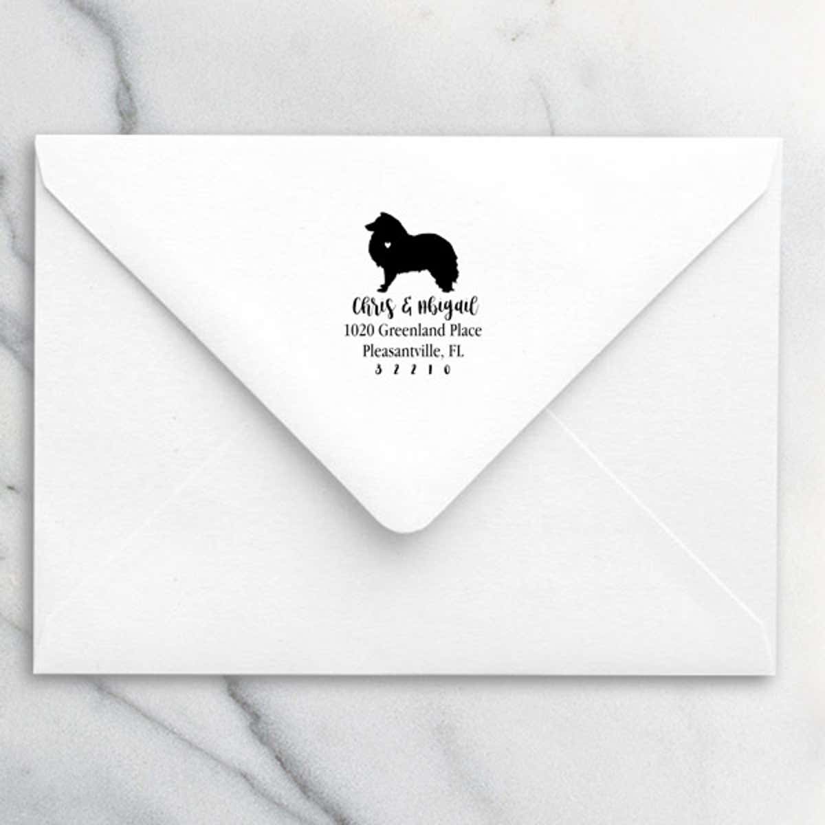Shetland Sheepdog Love Address Stamp