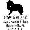 Shetland Sheep Dog Love Address Stamp