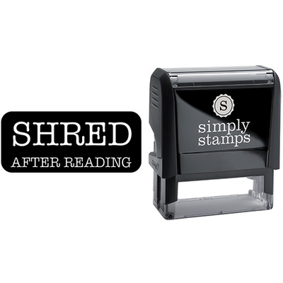 Shred After Reading Business Stamp