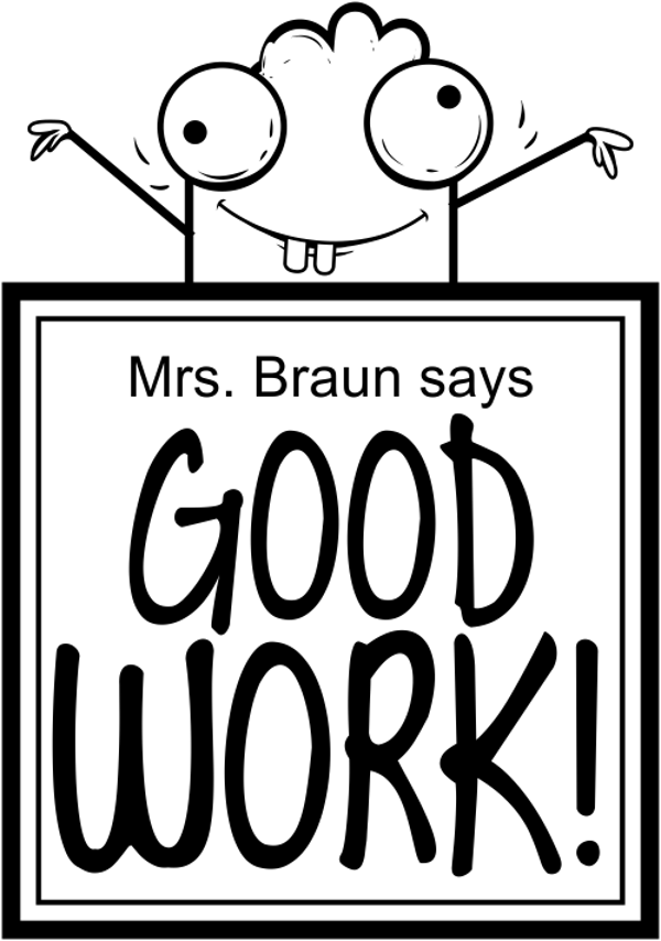 good work creature teacher stamp