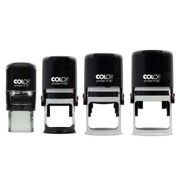 Colops Custom rubber stamp size options 