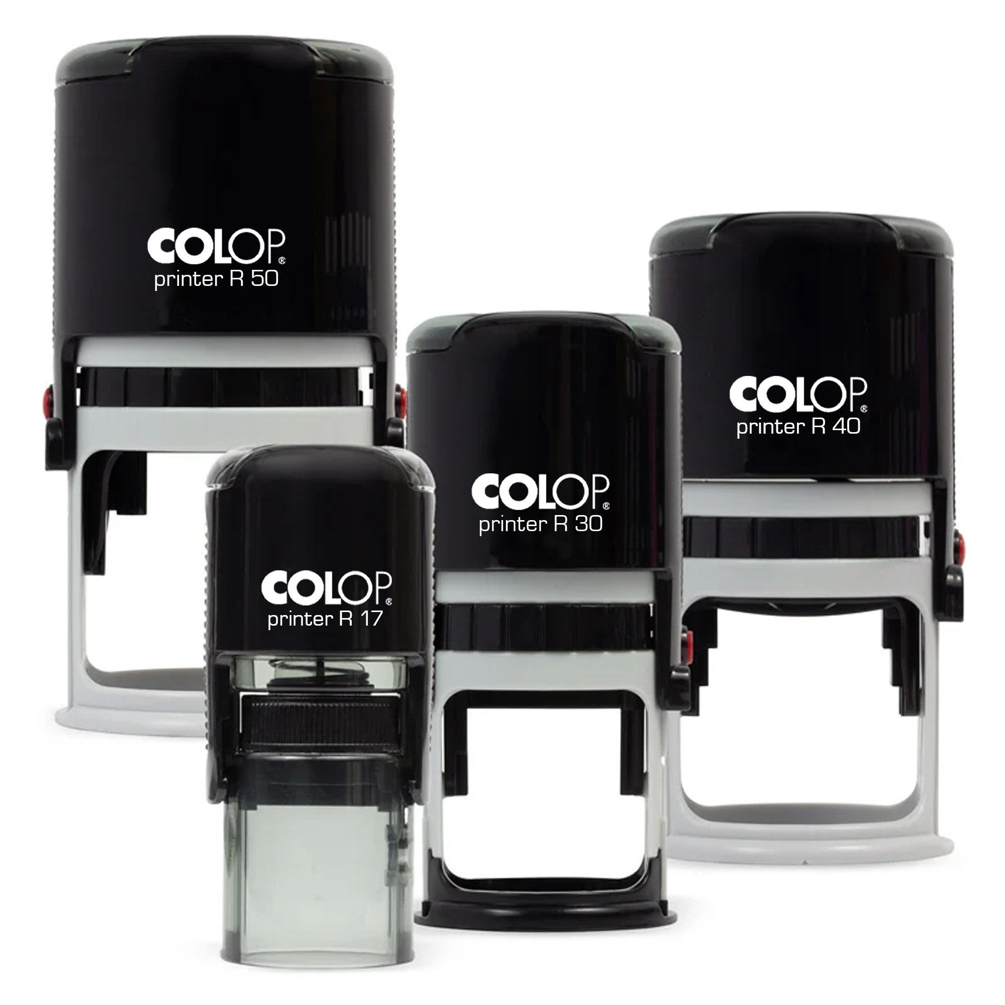 Custom rubber stamp size options 
