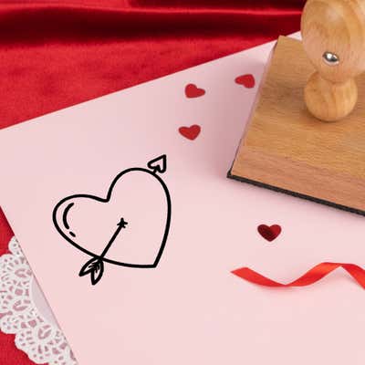 Pierced Arrow Heart Craft Stamp - alternate view