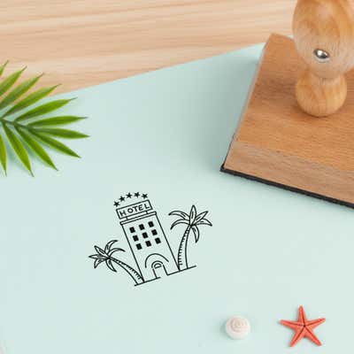 Beach Hotel Craft Stamp - alternate view
