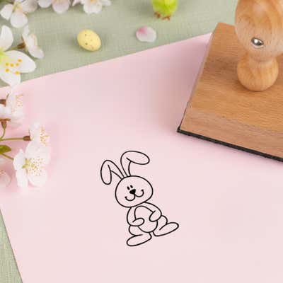 Standing Easter Bunny Craft Stamp - alternate view