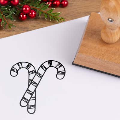 Peppermint Candy Canes Craft Stamp - alternate view