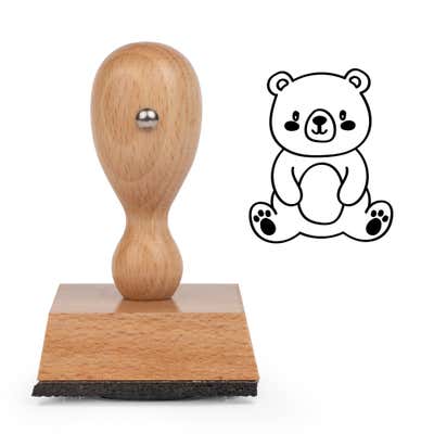 Cute Bear Craft Stamp - alternate view