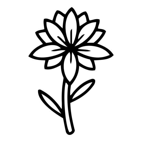 Starburst Petal Flower Craft Stamp
