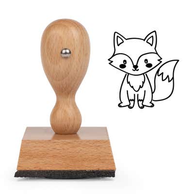 Cute Fox Craft Stamp - alternate view
