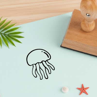 Cute Jellyfish Craft Stamp - alternate view