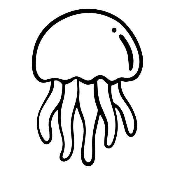 Cute Jellyfish Craft Stamp