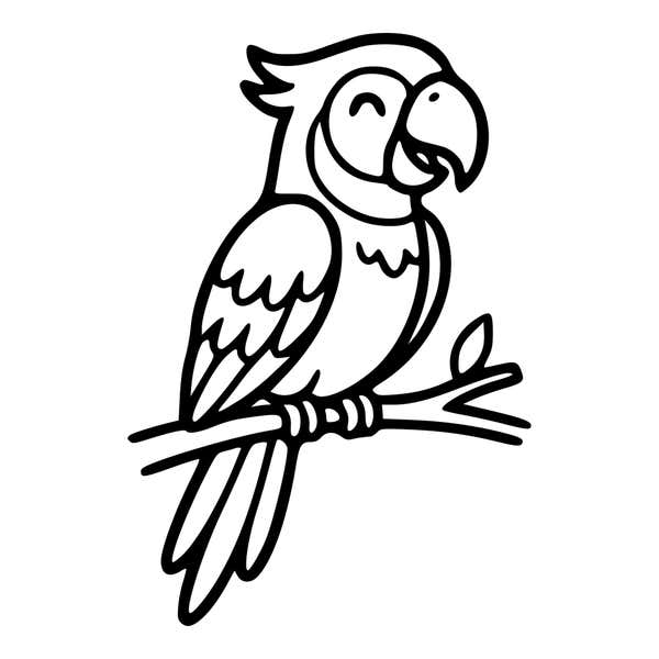 Cute Parrot Craft Stamp
