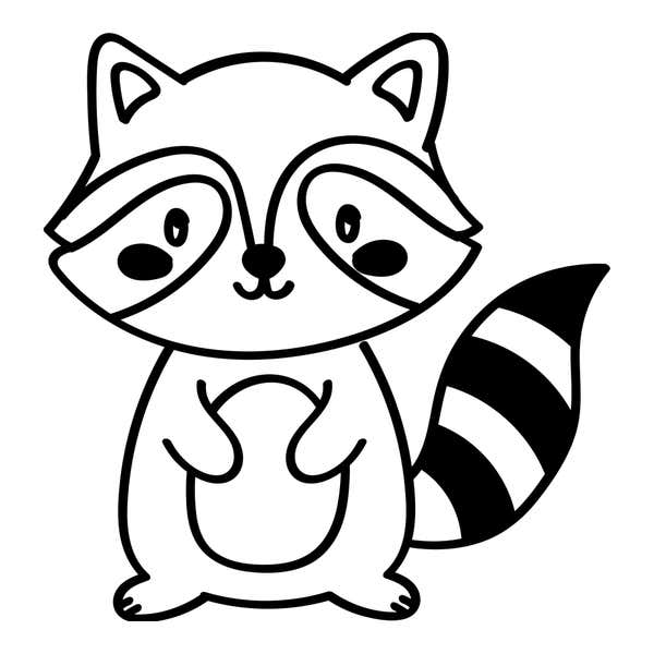 Cute Raccoon Craft Stamp