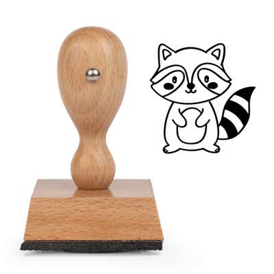 Cute Raccoon Craft Stamp - alternate view