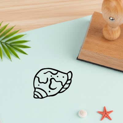 Cute Shell Craft Stamp - alternate view