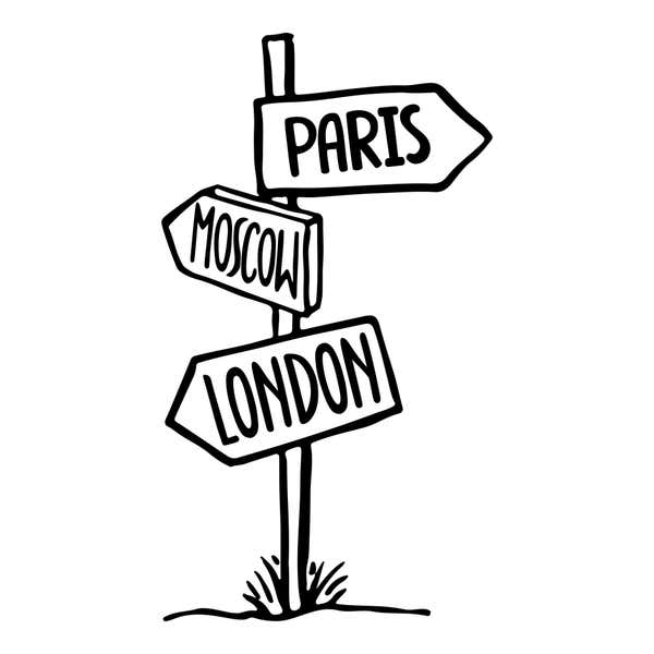 Destination Sign Craft Stamp