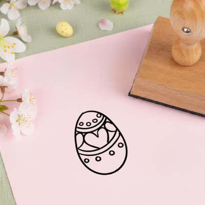 Pretty Easter Egg Craft Stamp - alternate view