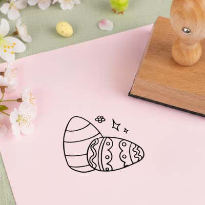 Twin Easter Eggs Craft Stamp - alternate view
