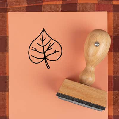 Veined Heart Leaf Craft Stamp - alternate view